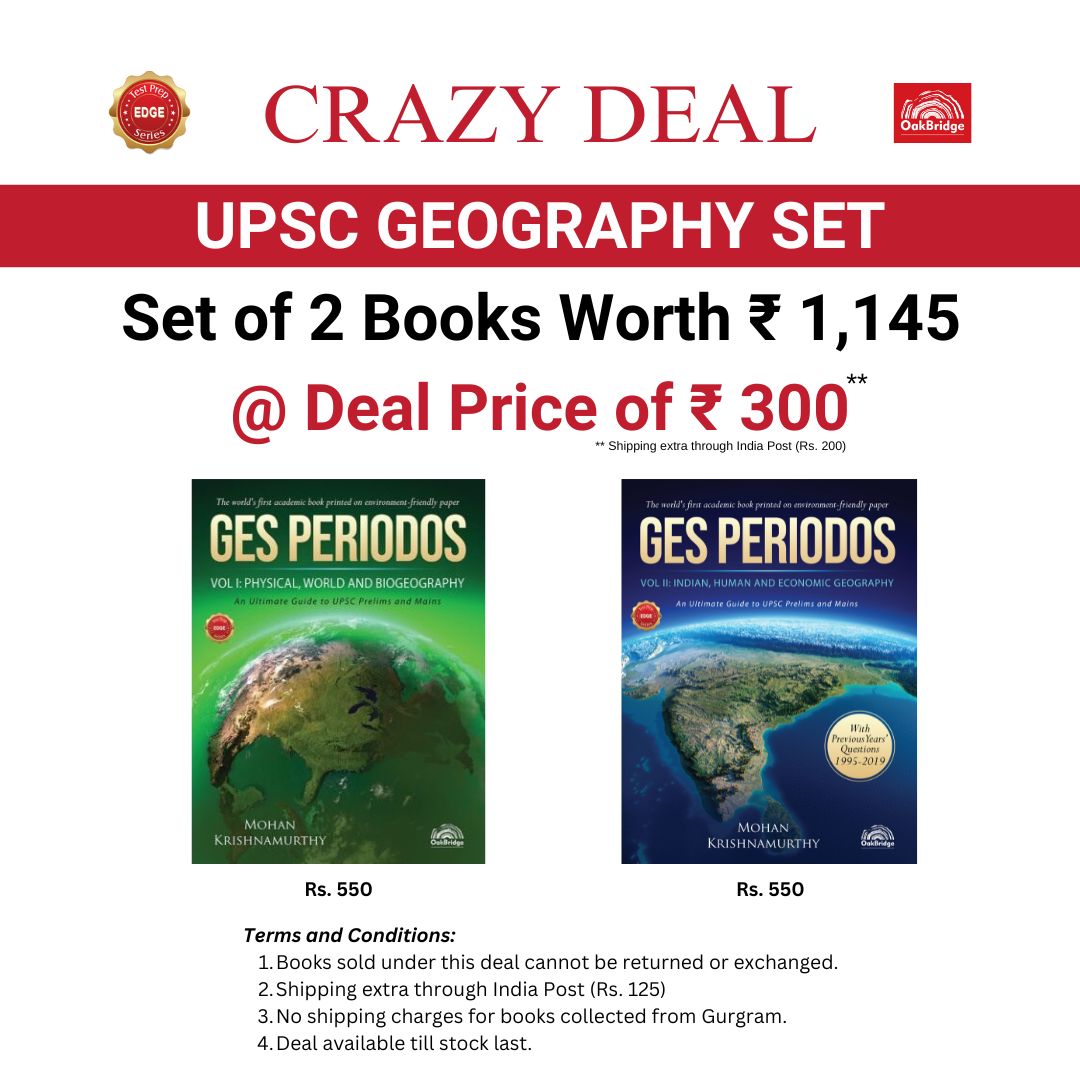 Ges Periodos Set (Vols I & II), Physical, World and Biogeography & Indian, Human and Economic Geography | UPSC | CSE | State Civil Services | With Previous years' Question | Colored Maps | OakBridge