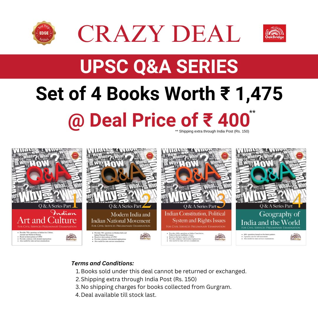 UPSC Question & Answer series (Set of 4 Books) from OakBridge